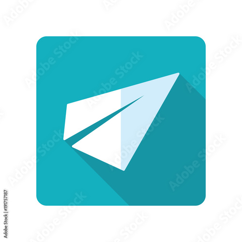 Free Download Paper plane, message symbol flat vector icon - GFXLoad