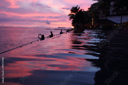 the atomosphere of evening twilight photo