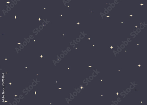 Starry sky flat vector