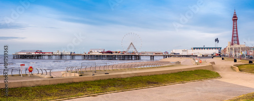 Blackpool central pier and tower photo