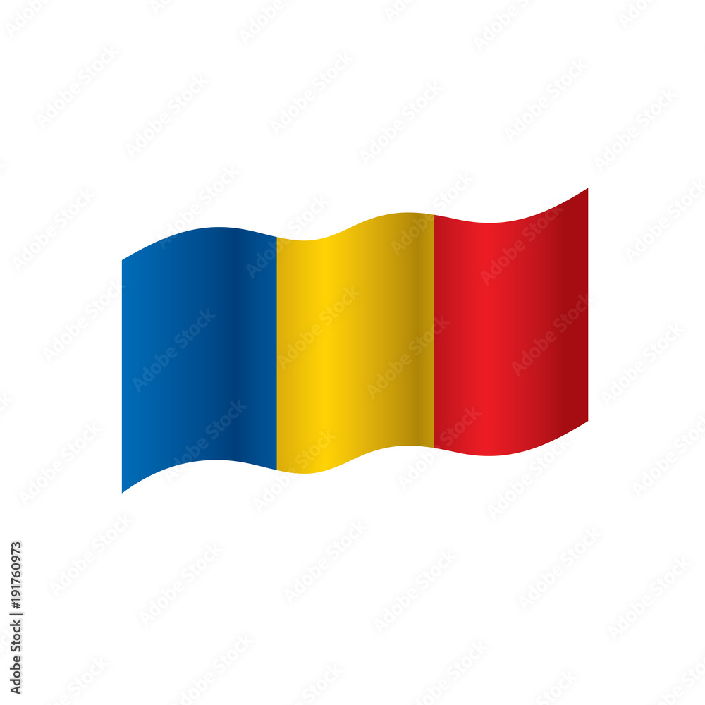 Fototapeta premium Chad flag, vector illustration