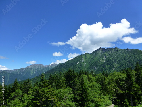 奥飛騨の旅。穂高 北アルプス。白馬 長野 日本。８月下旬。