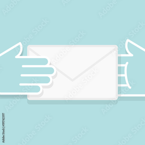 Voting and democracy concept. Flat design, vector illustration