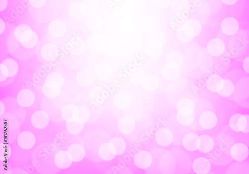 Abstract white bokeh light blur on pink luxury background vector illustration.
