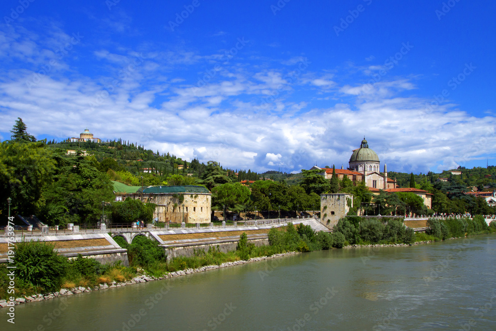 Verona, Fiume Adige, Veneto, Italia