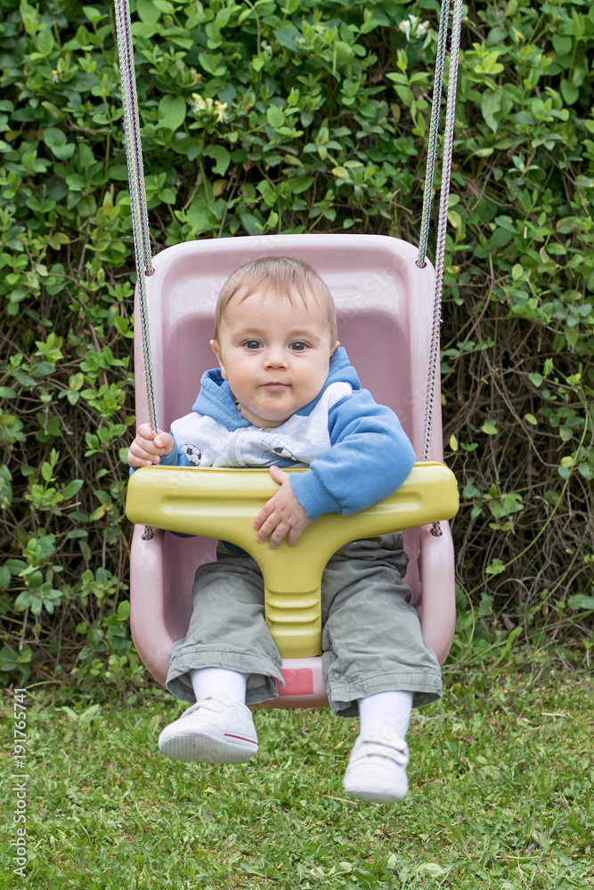 boy for the first time on the swing boy for the first time on the swing