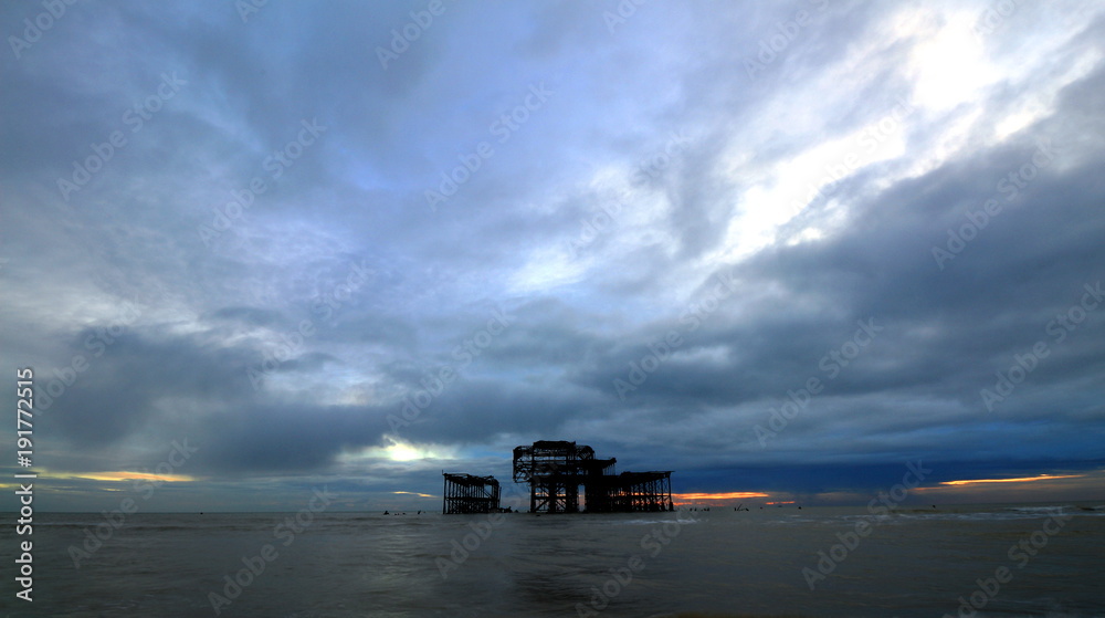 The remains of the West Pier Brighton UK The remains of the West Pier Brighton UK