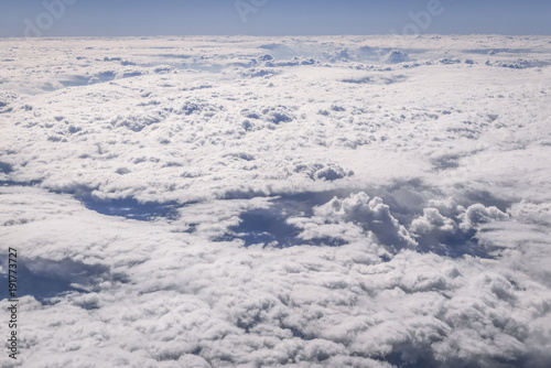 White clouds seen from plane window © Fotokon