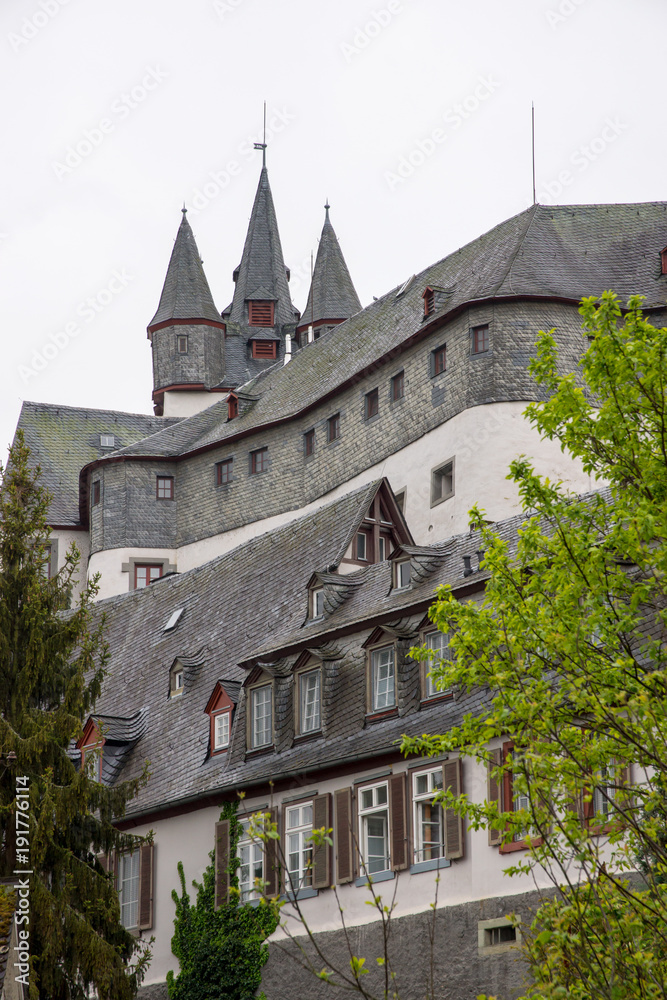 Obraz premium Burg Diezer Schloss in Rheinland-Pfalz