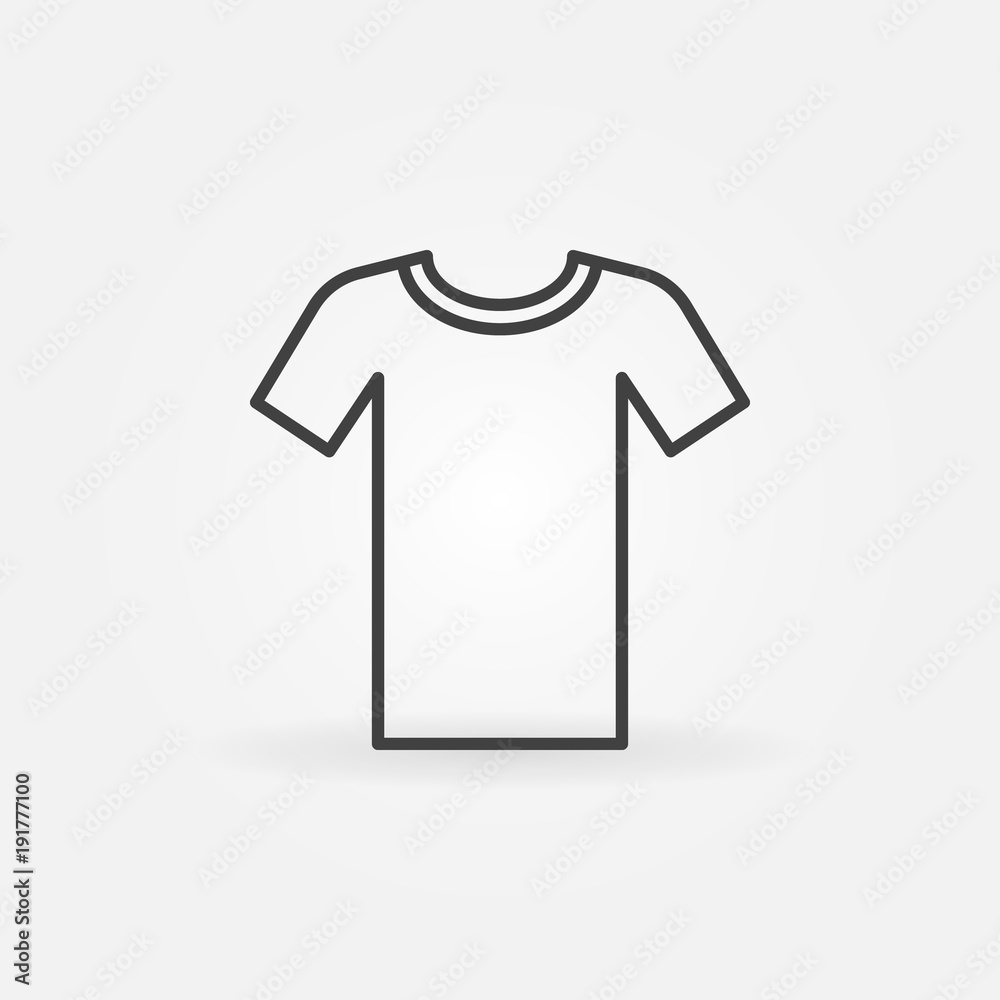 Tshirt minimal outline icon. Vector t-shirt symbol Tshirt minimal outline icon. Vector t-shirt symbol