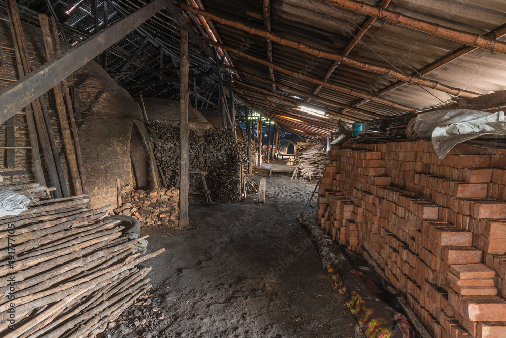 The old traditional charcoal factory from mangrove product. The old traditional charcoal factory from mangrove product.
