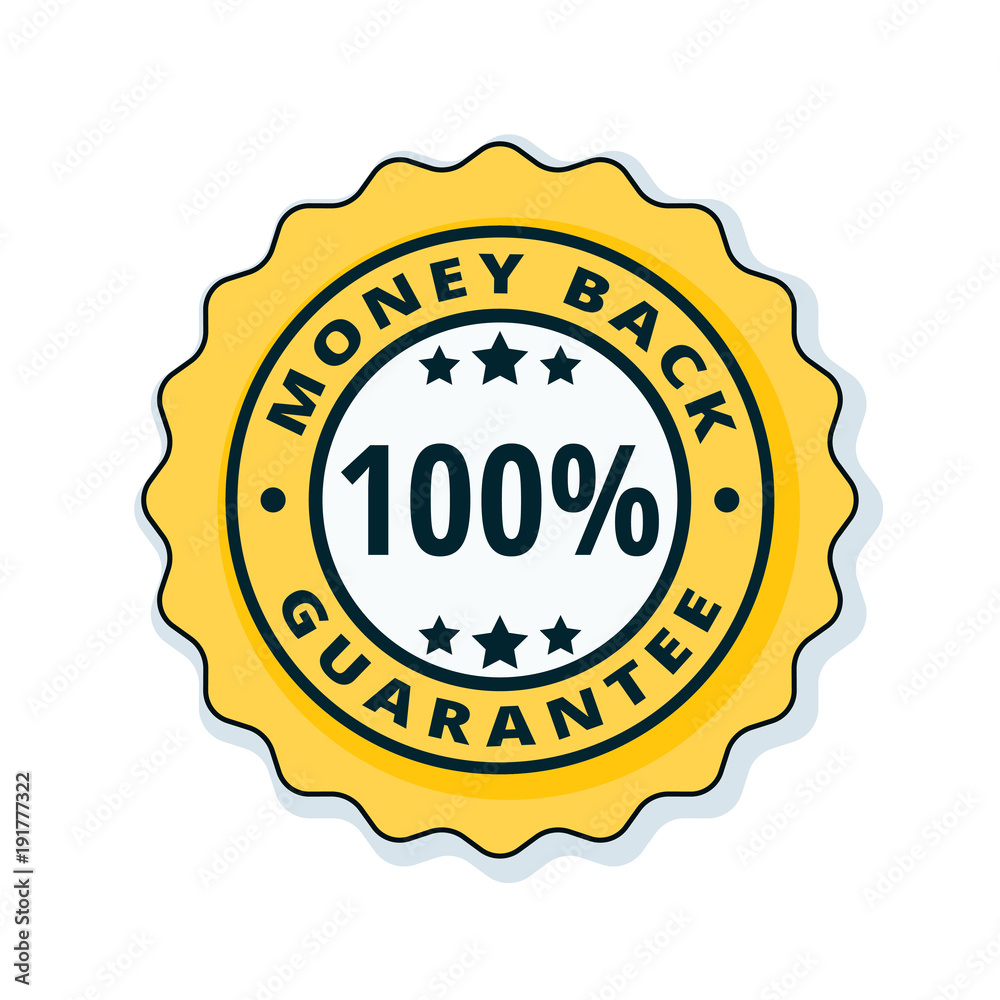 100% Money Back Guarantee illustration 100% Money Back Guarantee illustration