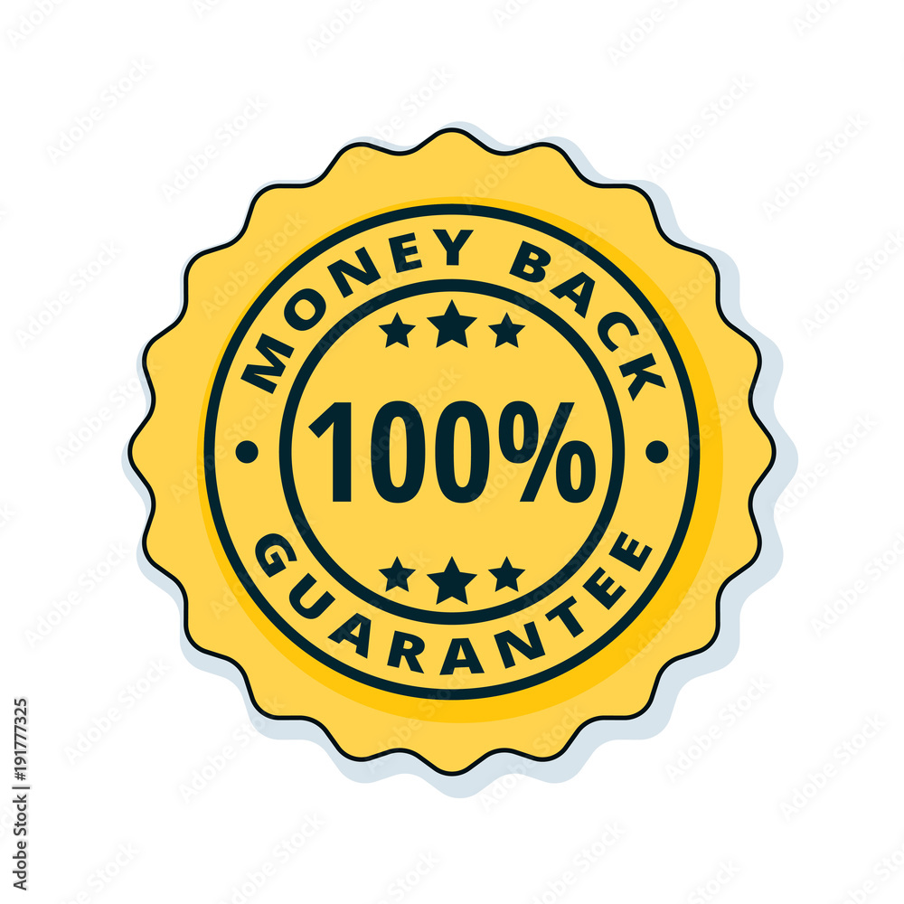 100% Money Back Guarantee illustration 100% Money Back Guarantee illustration