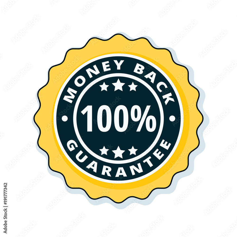 100% Money Back Guarantee illustration 100% Money Back Guarantee illustration