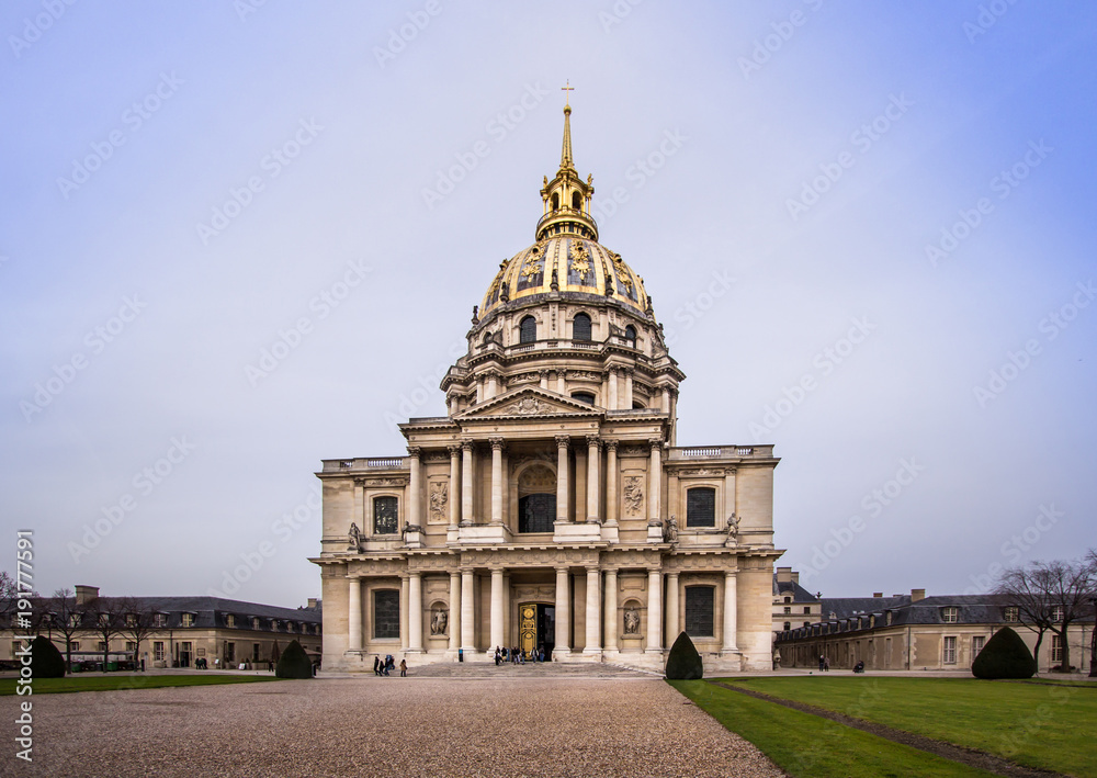 Les Invalides chapel dome, Paris