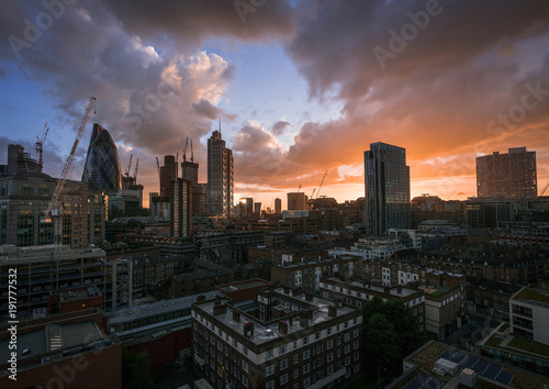 London sunset Orange