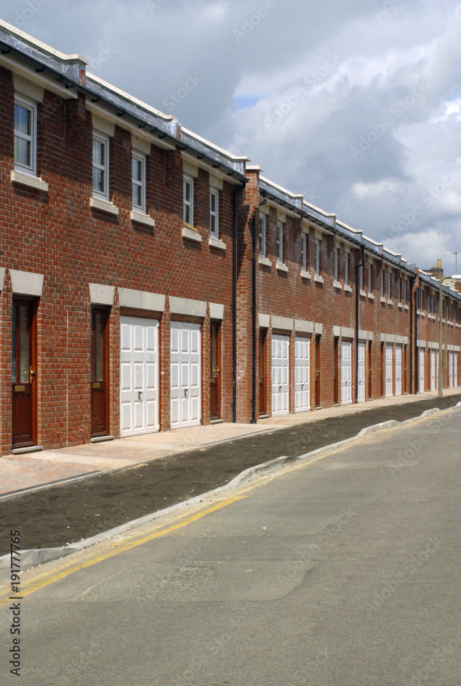 Terraced housing property development nearing completion Terraced housing property development nearing completion