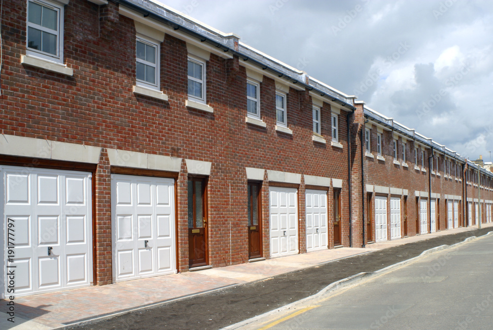 Terraced housing property development nearing completion Terraced housing property development nearing completion