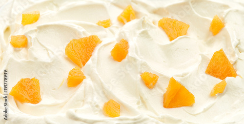whipped cream with orange pieces