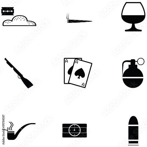 gangster icon set