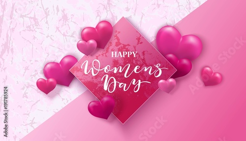 Happy women's day. 8 March with flowers