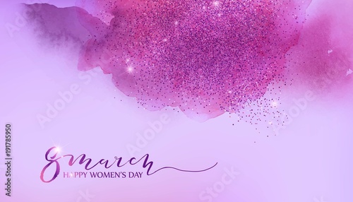 Happy women's day. 8 March with flowers