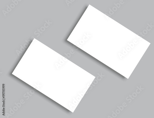 Business card blank with shadow mockup cover template