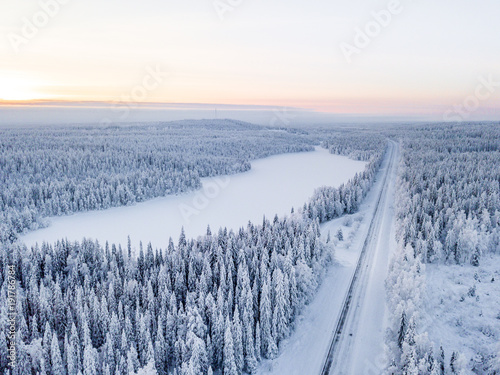 Road through winter wonderland