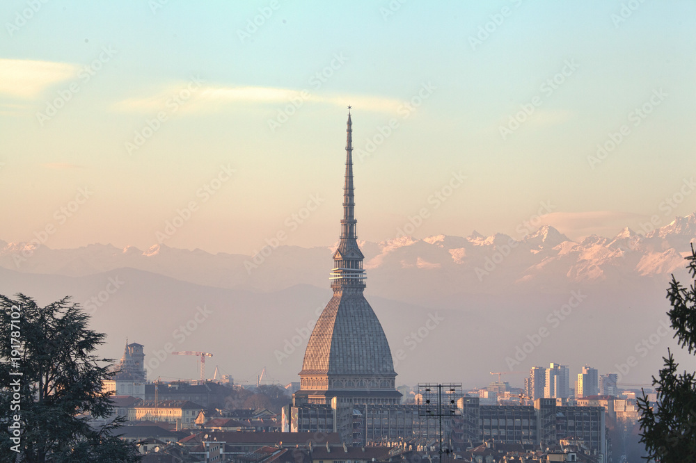 Mole Antonelliana View Turin Skyline
