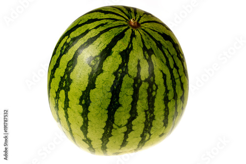 Isolated whole watermelon