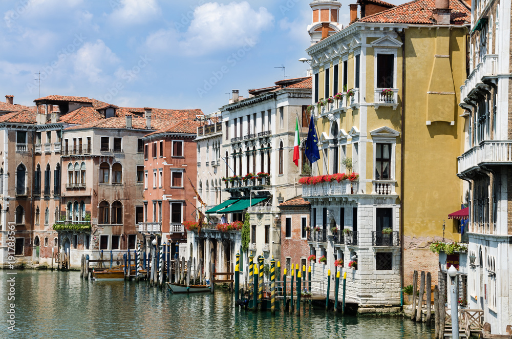 Venedig Canal Grande Häuser