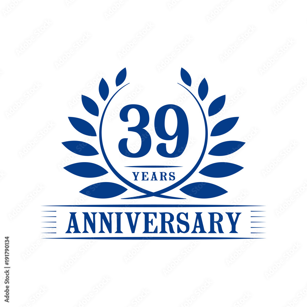 39 years anniversary logo template. 39 years anniversary logo template.