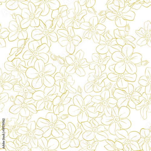Floral seamless pattern. Spring vector background © antalogiya