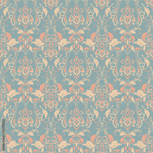 Seamless vintage vector background. Vector floral wallpaper baroque style pat...