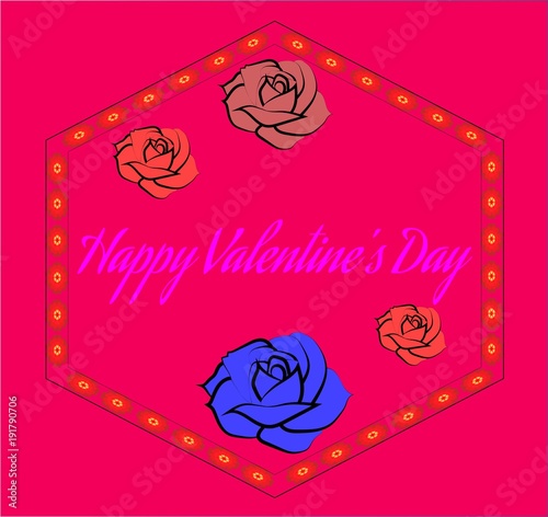 Happy Valentine's Day-Valentine's day greetings card vector