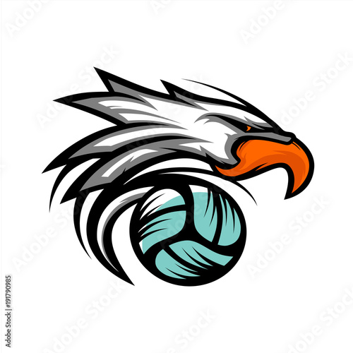 Eagle Volley Ball Logo 