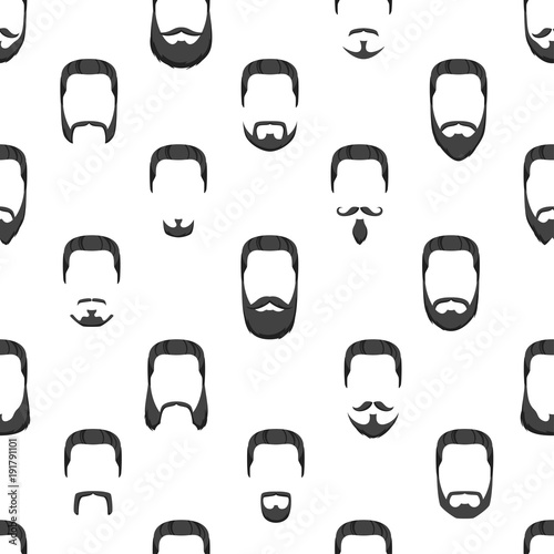 pattern with  beards and mustaches 