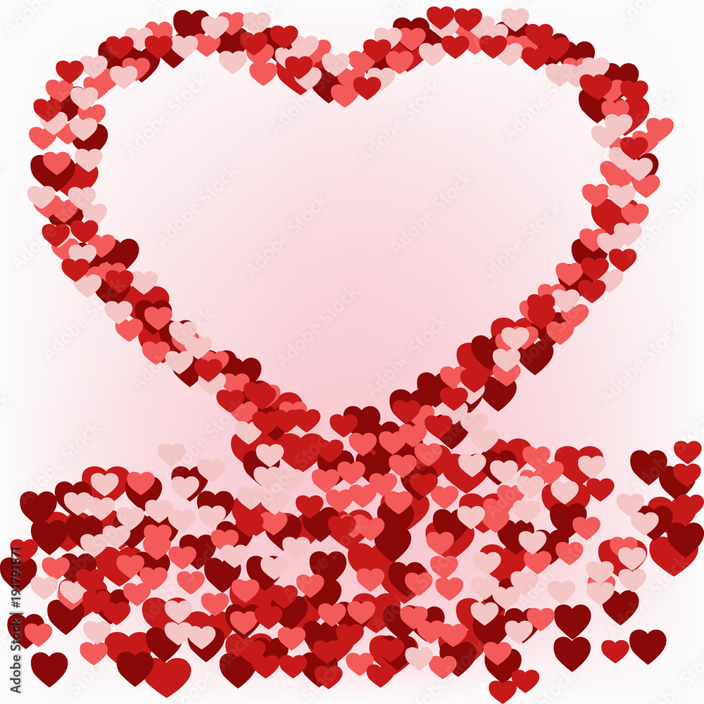 illustration of a heart of little hearts illustration of a heart of little hearts