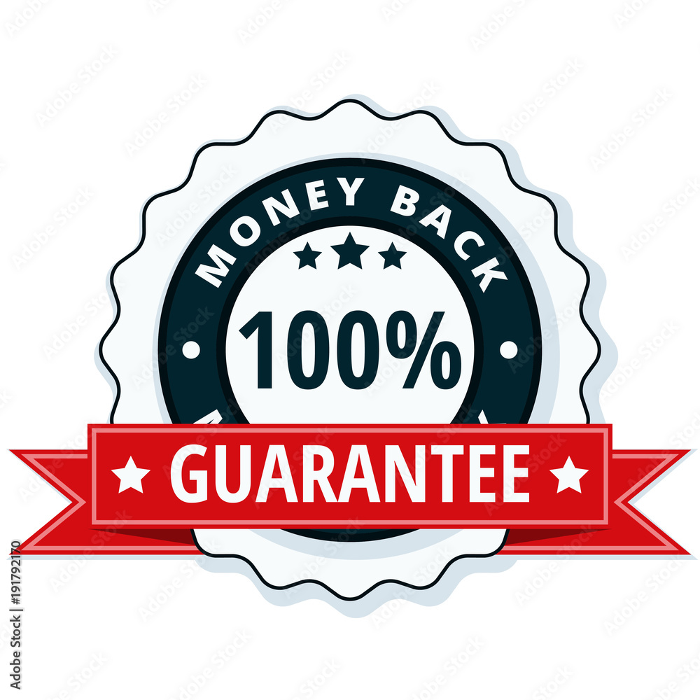 100% Money Back Guarantee illustration 100% Money Back Guarantee illustration