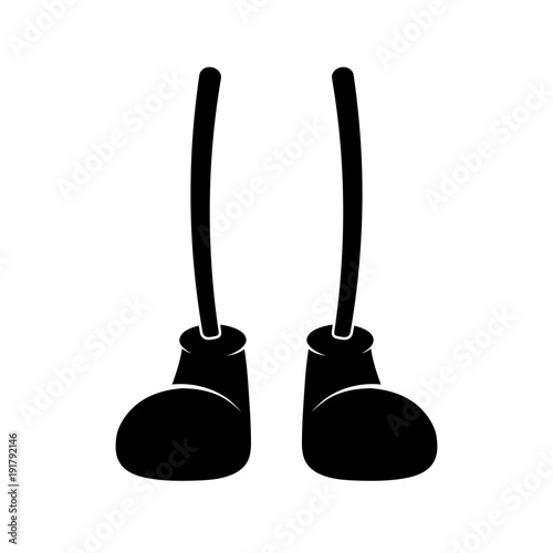 cartoon, comic legs silhouette isolated on white background