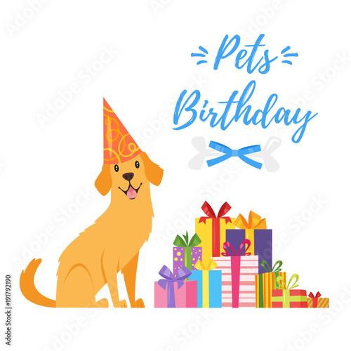 Dog Birthday party greeting card