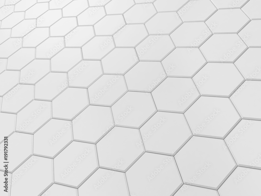 White hexagonal tile White hexagonal tile