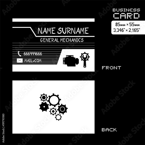 workshop car business card