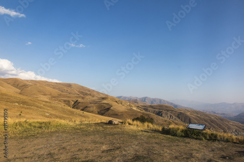 View of the mountains in the area of the Vardenyats pass  Armenia.