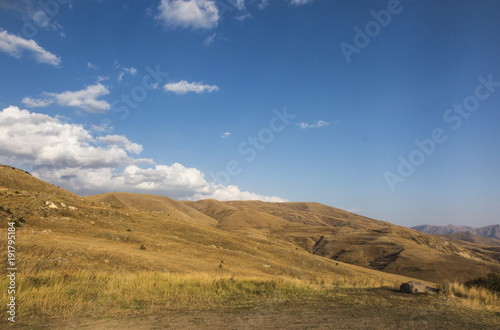 View of the mountains in the area of the Vardenyats pass, Armenia. photo