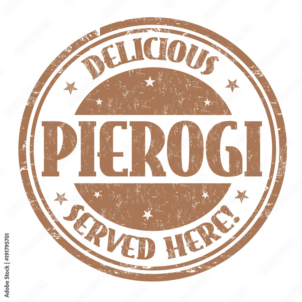 Pierogi grunge rubber stamp