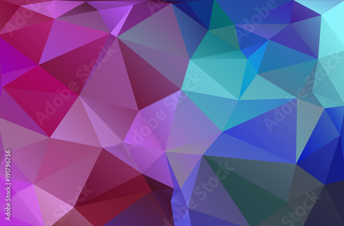 Abstract background of triangles. Pink, blue, lilac, light bright multicolor background