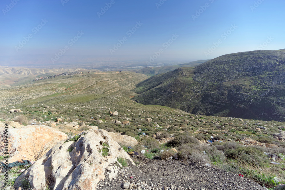 Landscapes in the Lower Galilee in Israel.