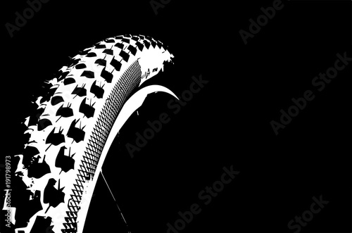 Cover the bicycle wheel. Moto concept on a black background. Graphical representation of the contour of a bicycle wheel