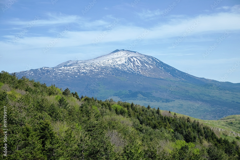 Etna Mount From Nebrodi Park, Sicily